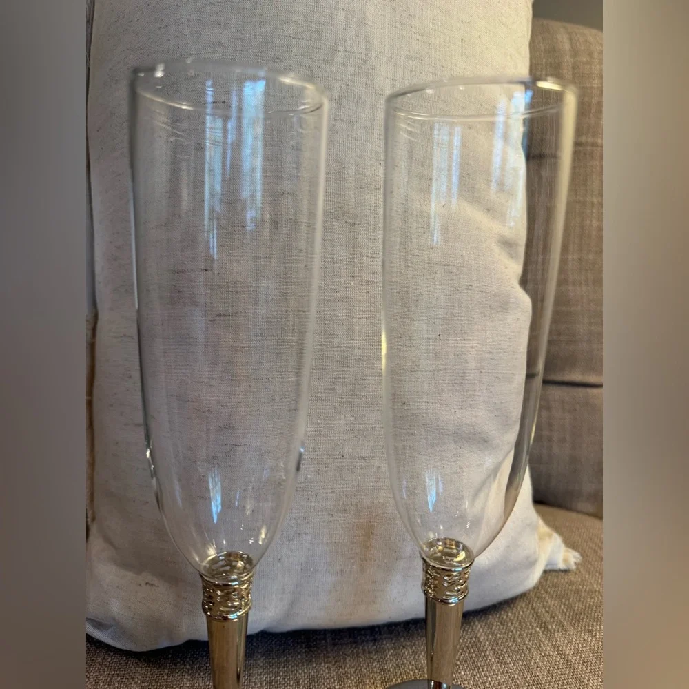 Lenox Kate Spade Dragonfly flute pair. Vintage.